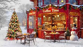 Christmas Coffee Shop Ambience with Holiday Jazz Music ~ Relaxing Christmas Jazz for Happy Mood