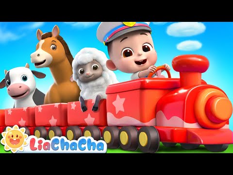 Animals on the Choo Choo Train | EP97 | Farm Animal Series | Kids Songs & Nursery Rhymes | LiaChaCha