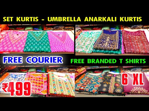 Umbrella Anarkali Kurtis 6 XL, 3pcs Set Kurtis Rs.499 முதல்👌👌 Branded T Shirt Free👌👌 Free Courier👌