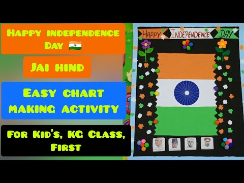 Independence Day Easy Chart Making Activity | Independence Day Drawing Easy Step,Chart Drawing Idea