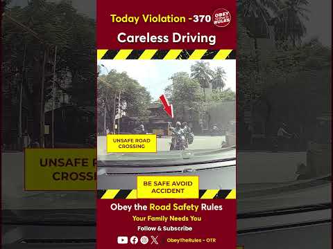 Today Violation 370 - Careless Driving #otr #chennaitrafficpolice #obeytherules