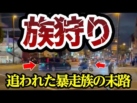 交差点封鎖、族狩り登場で追われた暴走族の末路、最高にスッキリ 【ドラレコ】交通安全チャンネル【004】