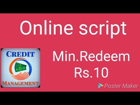 Online script for credit management app earn up to Rs100