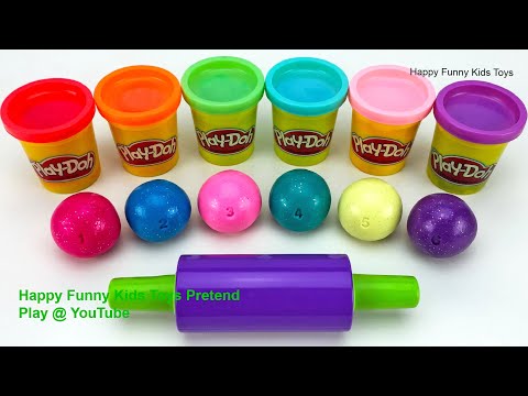 Learn Colors with Play Doh and Cow Fish Molds | Surprise Eggs, Puppy Surprise Toys