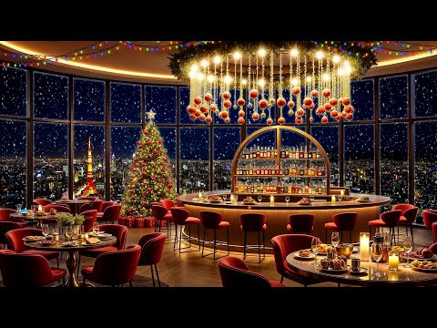 Relaxing Christmas Jazz in Cozy Bar Ambience ~ Smooth Jazz Saxophone Music for Happy Holiday