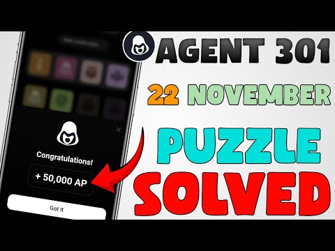 Agent 301 Puzzle Today |Agent 301 Puzzle Today 22 November|Agent 301 Puzzle 22 November|Puzzle Today