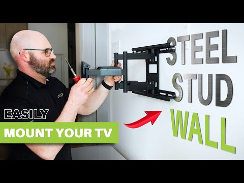 How Install a TV MOUNT into a STEEL STUD WALL | Kanto Explains