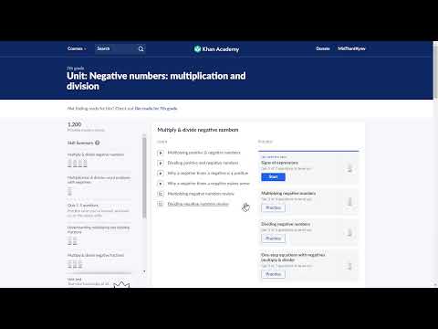 Learning in Khan Academy( 7th grade)
