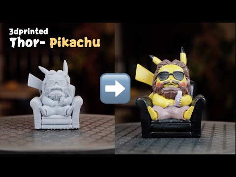 3D printed Thor-Pikachu and Tony stark！！！！#shorts