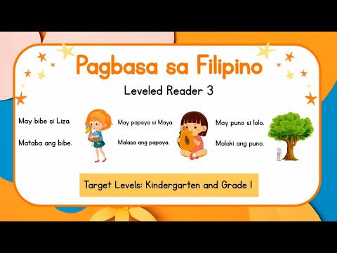 Reading Lesson (Filipino) Kindergarten and Grade 1 (Filipino Reading Practice Leveled Reader 3)