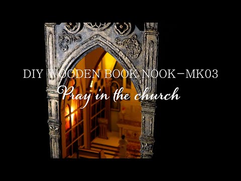 DIY Miniature Dollhouse Kit/Book Nook Pray in the church/miniature minirose 미니어처 미니로즈