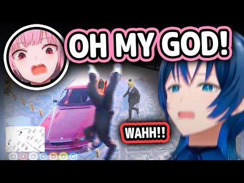 Ao-kun Meets Calli In VCR GTA and Immediately Gets Hit By Car【Hololive】