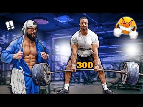 ELITE Powerlifter ANATOLY Use 32kg Mop in a GYM | Pretended to be a CLEANER #7