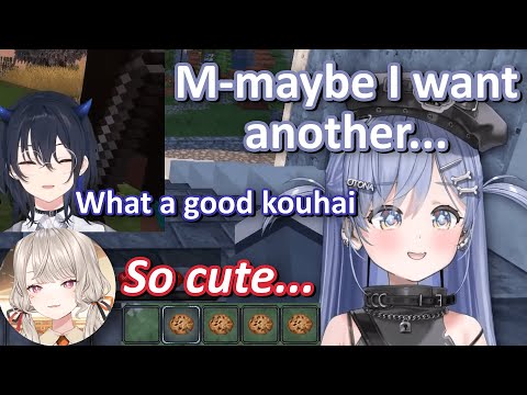 Kuromu's 1st day is filled with good people, cookies, and happiness【VCR Minecraft】Cookie & Kuromu #1