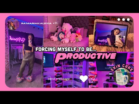 VLOG: forcing myself to be PRODUCTIVE ˚ʚ♡ɞ˚ | cleaning, editing, girl talk || Ra’Mariah Alexia