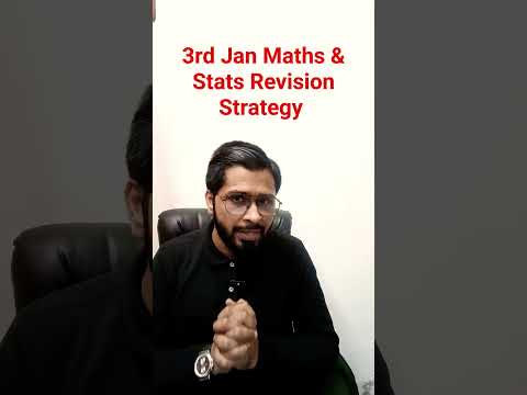 2nd Day Revision Strategy Of Mathematics & Statistics REVISION Strategy