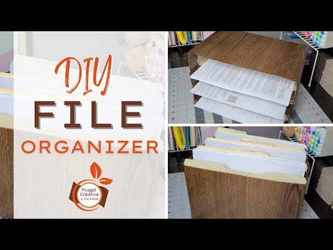 How to Make a DIY File Organizer  |  Cheap Home office and Craft Room Organization Ideas