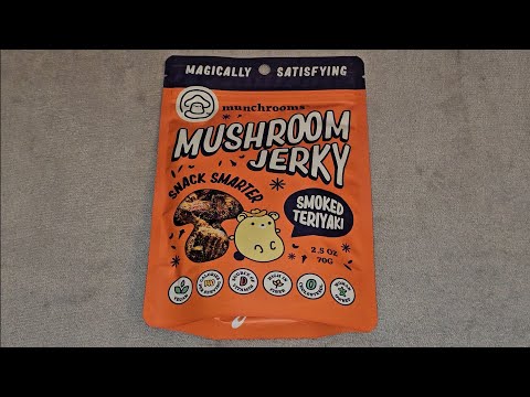 Magically Satisfying Munchrooms Mushroom Jerky Smoked Teriyaki Flavor Taste Test Review