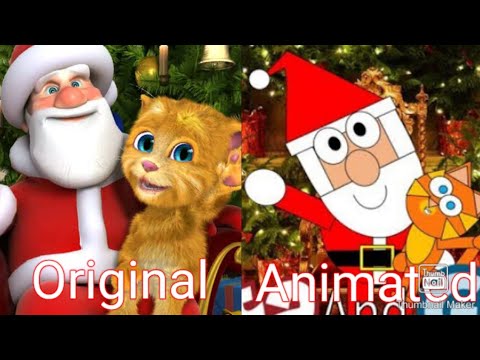 Talking Santa meets Talking Ginger (Original and Animated)