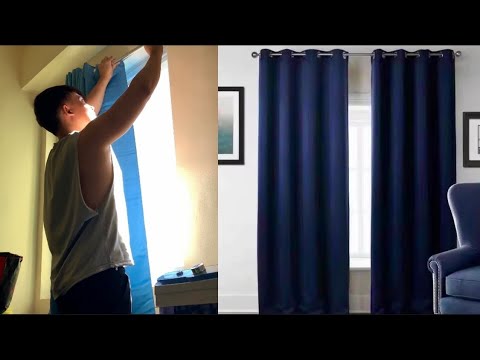 Unboxing Blackout Curtain for Bedroom Window w/ Grommets Plain Color