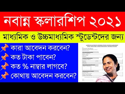 Nabanna Scholarship 2021|নবান্ন স্কলারশিপ|উত্তরকন্যা স্কলারশিপ|Students Scholarship|Madhyamik & H.S