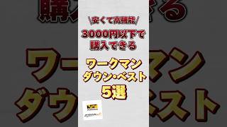 ワークマンの3000円以下で買えるダウン&ベスト5選！！#ワークマン #冬服