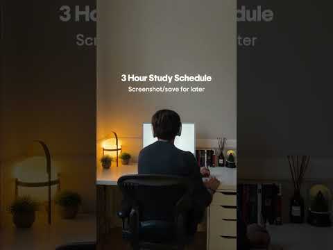 Try this 3 hour study schedule  #studyhacks #studygram #studytips