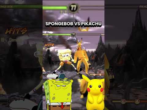 SPONGEBOB vs PIKACHU #cercadevelho #spongebob #pikachu #shorts