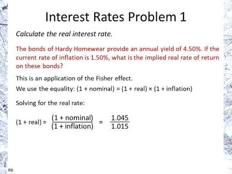 Calculating the Real Interest Rate