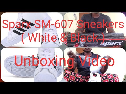 #sparx #shoes Sparx SM-607 Sneakers For Men ( White & Black) Unboxing Video