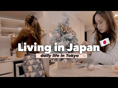 Daily Life Alone LIVING IN JAPAN 🇯🇵 - How I manage ADHD in Tokyo - cooking, cleaning & xmas decor