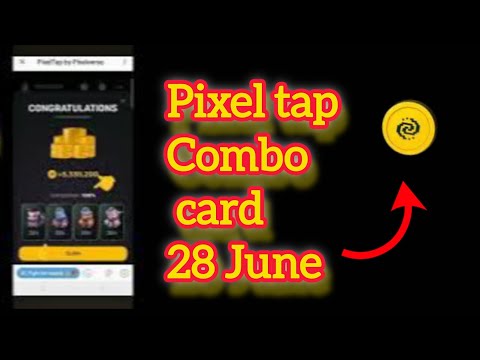 Pixel tap by pixelverse daily combo 28 June 2024 100% complection