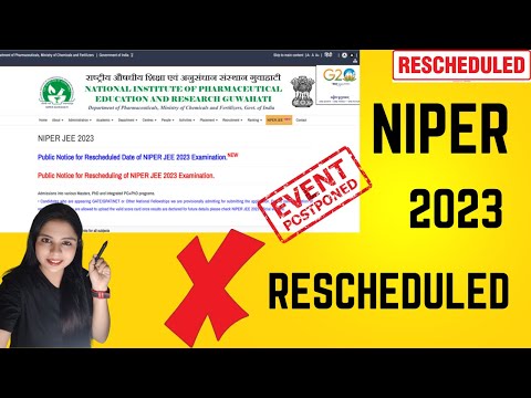 NIPER-2023 EXAM CANCELLED, NIPERJEE rescheduled, #NIPER2023 #niper #gpatresult @GPATDISCUSSIONCENTER