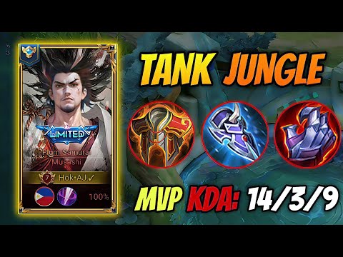 HONOR OF KINGS MUSASHI TANK JUNGLE BUILD GAMEPLAY