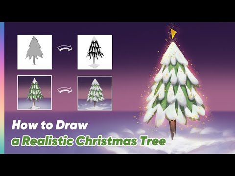 🎄How to Draw a Realistic Christmas Tree: Step-by-Step Video Tutorial