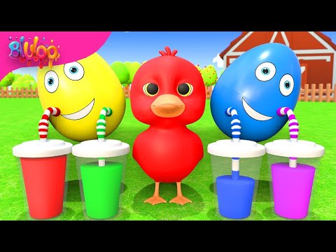 Learn colors with Five Little Ducks | BluLoo Nursery Rhymes & Kids Songs