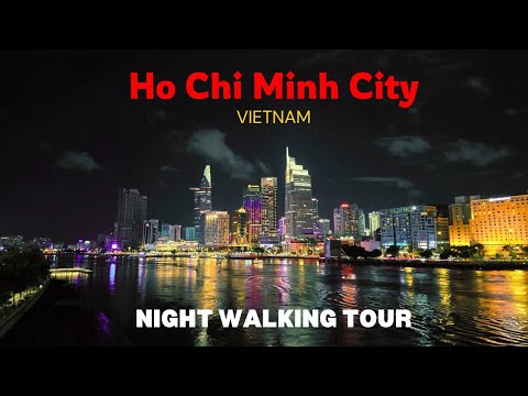 Beautiful Ho Chi Minh City at Night | Saigon River, Ba Son Bridge #hochiminhcity #vietnam #saigon