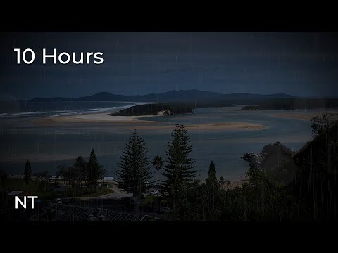 Relaxing Rain & Ocean Waves | Nambucca Heads | Relaxing Sounds for Sleeping, Insomnia, Stress, Study