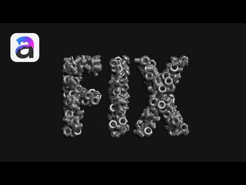 Nut Bolt Typography Effect with the Art Text app | Realistic text effect | Typography Tutorial