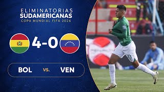 BOLIVIA vs. VENEZUELA [4-0] | RESUMEN | ELIMINATORIAS SUDAMERICANAS | FECHA 7