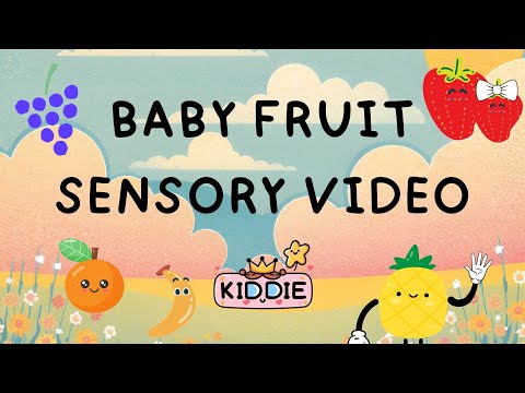 Dancing Fruit Sensory Video for Babies, Toddlers with Soft and Gentle Music