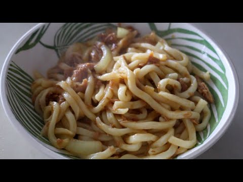 5 mins easy stir fried udon