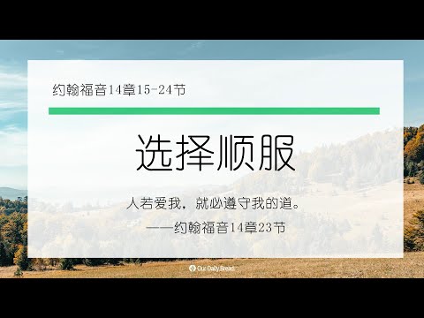 11月18日《灵命日粮》文章视频-选择顺服