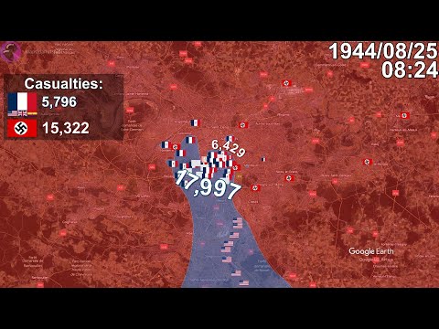 Liberation of Paris in 1 minute using Google Earth