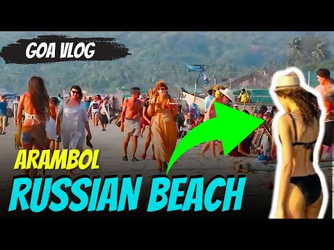 HOLI WITH RUSSIANS 👀 😍!!! Arambol Beach | Sunset | Goa Vlog | North Goa | Vlog 2023 #goa #travel