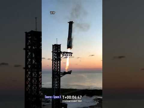 Moment SpaceX successfully catches returning rocket booster #techiconplus #spacex