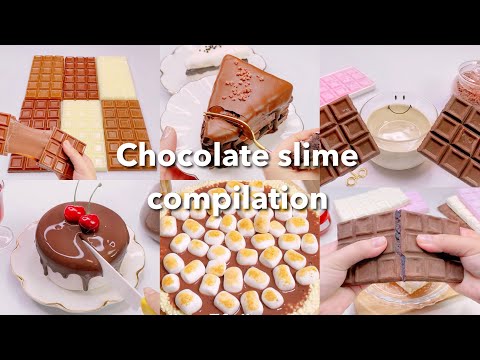 【ASMR】🍫チョコレートスライムまとめ🍫【音フェチ】chocolate slime compilation