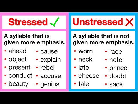 Stressed vs Unstressed Syllables 🤔 | What is Syllable Stress? | Word stress | Learn with examples