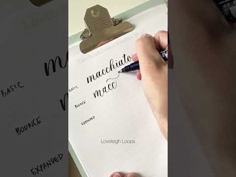 "Macchiato" Brush Pen Calligraphy Quote In 3 Lettering Styles #brushpenlettering #ASMR