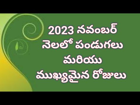 332.2023 November Month Festivals and Important days|| 2023 నవంబర్ నెలలో పండుగలు #sreeyaskitchen